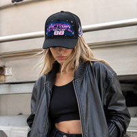 Topi Dad Hat Ungu Asap Urban Bordir 3D 100% Katun OEM ODM Laris Manis Dengan Mockup Gratis untuk Acara Musik Grosir