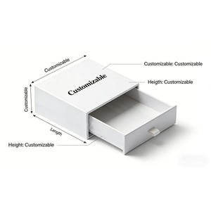 Boîte de rangement en cuir pour boucles d'oreilles, design carré luxueux, emballage mystère noir piano, petit et grand tiroir, emballage gratuit - Product Image 5