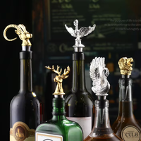Verseur rapide personnalisé en acier inoxydable, motif Dragon Animal, pour bouteilles d'alcool, liqueurs, vin et shots, avec fonction d'aération