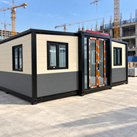Maison conteneur modulaire extensible à structure en acier, pour logement de chantier, installation facile