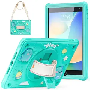 2020 2023 2024 3d Konijn Cartoon Kinderen Veilig Siliconen Hoes Voor Ipad Lucht 10.9 2022 Mini 4 5 6 Leuke Tablet Case