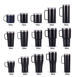 Tazas de Café y Vasos para Beber al Aire Libre, Personalizados con Logotipo, Recubiertos en Polvo, de Acero Inoxidable de 12oz y 14oz, Ecológicos, para Regalos - Product Image 3
