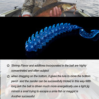 Leurre artificiel souple Hessen 11cm 6g Centipède pour Brochet, Bar et Poisson-chat - Leurre de surface/moyen-eau en PVC