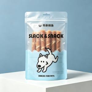Sachet d'emballage alimentaire transparent personnalisé pour animaux de compagnie, refermable avec fermeture éclair, pour friandises pour chats, friandises pour chiens, aliments lyophilisés - Product Image 5