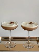 Logo-Bedruckte Maßgefertigte Duftkerzen in Geformten Gläsern Margarita Espresso Martini Cocktail Kerzen