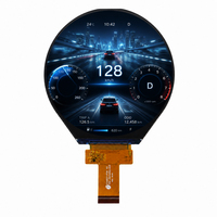 Zhunyi Technology layar LCD TFT bulat 3.4 inci 800x800 dengan antarmuka MIPI IPS tampilan penuh sentuh mendukung kecerahan 350