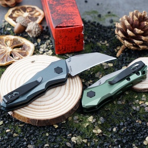Portable DIY Camping Stainless Steel Spear Point Folding Knife CPM154 Blade (0.3mm Thickness) 13cm Overall Length Aluminum - Product Image 5