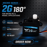 Micro Servo Numérique 180° avec Engrenage en Nylon, Mini Servos RC pour Surface de Contrôle d'Avion à Voilure Fixe et Modèle d'Avion Planeur