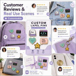 Spille smaltate personalizzate, Distintivi in metallo, Smalto morbido, Oro, per Programmatore, Coder, Geek, Tech, Coding, Pixel, Portachiavi, Regalo, Ingrosso - Product Image 6