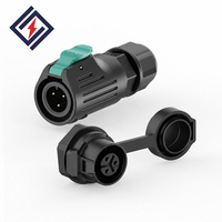 Boîtier PBT durable, connecteur étanche femelle/mâle LP12 2-8 broches pour l'éclairage, l'automatisation et les équipements d'énergie renouvelable