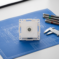 Prise RJ45 de style européen, prise murale pour ordinateur CAT5, interrupteur mural, base pour PC