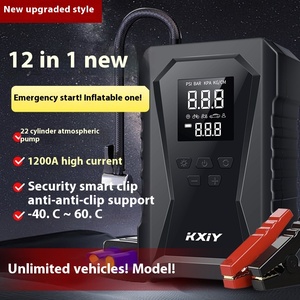 Tích hợp xe khẩn cấp cung cấp điện và Lạm Phát bơm đơn vị 12V xe xách tay ngân hàng điện Xe pin Boost Booster - Product Image 5