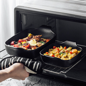 Plat de cuisson carré en céramique pour four, avec poignées, pour gâteaux et gratins - Product Image 4