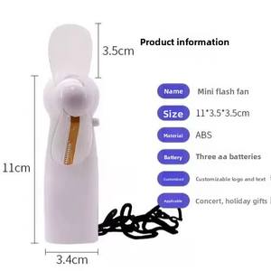 迷你便携式发光二极管灯显示风扇手持DIY创意编程宣传派对闪光信息 - Product Image 3