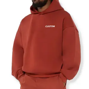 Custom Heavyweight 500 Gsm Drop Schulter Hoodie für Männer Hersteller Hochwertige Blank Cotton Anti-Shrink Overs ized Hoodie