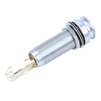 Vente en gros 6.35 prise de sortie d'ongle de queue de guitare prise de sortie Endpin Jack Nickel Strap Lock Chrome Guitar Cylinder Jack