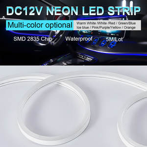 ไฟนีออนแบบยืดหยุ่นสั่งทำพิเศษ 5 เมตร ชิป 2835 DC12V 12W กันน้ำ ไฟตกแต่งบรรยากาศในรถยนต์ พร้อมการรับประกัน 2 ปี ใช้ได้กับรถยนต์ทั่วไป - Product Image 6