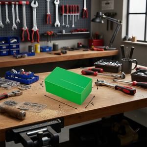 Caja de Herramientas 5003 2B, Caja de Almacenamiento de Plástico Verde para Organizar Herramientas y Piezas - Product Image 2