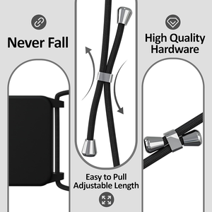 Sangle de téléphone portable, bandoulière réglable, cordon de <span class=keywords><strong>cou</strong></span>, épaule, en silicone liquide souple, étanche, antichoc, protection pour - Product Image 3