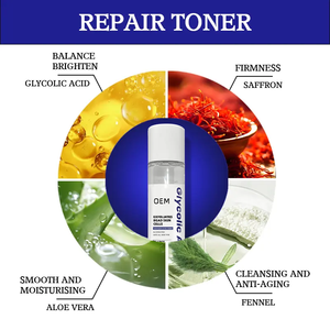 Marque privée <span class=keywords><strong>Acide</strong></span> <span class=keywords><strong>glycolique</strong></span> Tonique ordinaire Nettoyant naturel Hydratant Visage Sérum d'hydratation Tonique pour le visage - Product Image 6
