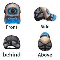Gorra de béisbol unisex con logo 3D de metal estilo occidental, estampada en serigrafía, de mezclilla, lona, jersey y malla, a la moda para exteriores.