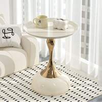Petite table ronde, table basse de luxe légère, style européen, petite table de salon, chambre à coucher, table de chevet