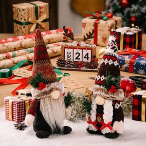Figurine de gnome en peluche de Noël, Tomte elfe suédois avec canne en sucre pour la décoration de la table à la maison, fête de Noël, cadeau - Product Image 2