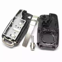 Coque de clé pliante à 3 boutons pour télécommande V-W Tiguan Golf Sagitar Polo MK6, lame non taillée, accessoires de clé de voiture