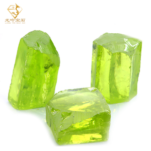 Piedras DE CIRCONIA cúbicas sueltas 5a de alta calidad Color verde manzana Material áspero Precio por kilogramo - Product Image 3