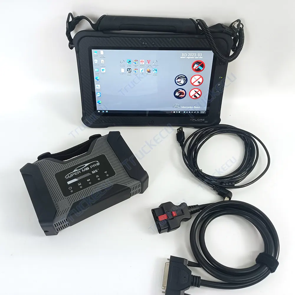 슈퍼 MB PRO M6 DoIP M6 MB 스타 c6 벤츠 자동차 트럭 자동 진단 도구 DTS 모나코 및 베다 모 DAS XENTRY WIS EPC + Xplore 태블릿