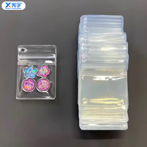 Sac à fermeture éclair transparent en PVC clair avec trou de suspension, sacs d'emballage en PVC résistants à l'humidité pour bijoux, composants électroniques - Product Image 3