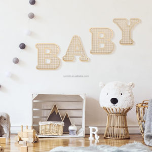 4 lettres en bois pour bébé, décoration rustique pour la maison, lettres de l'alphabet pour la fête prénatale, cadeaux pour nouveau-nés, anniversaires, fêtes pour tout-petits, filles et garçons - Product Image 2