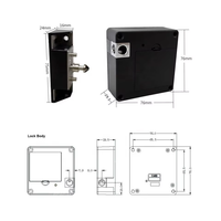 Serrure électronique RFID pour armoire, serrure dissimulée DIY avec câble USB pour armoire en bois, tiroir, casier, placard