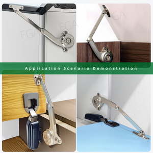 Cerniera per Porta a Chiusura Automatica con Braccio a Molla a Gas in Lega <span class=keywords><strong>di</strong></span> Zinco dal Design Moderno, Supporto Idraulico per Coperchi e Armadietti per Cucina e Bagno - Product Image 5
