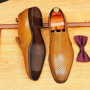 Men's Premium Top-Grain Cowhide Leather Business Shoes Summer Commuter with PU <b>Insole</b> Genuine Leather - Product Image 6