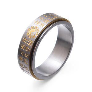 Anillo de Acero de Titanio Giratorio con Diseño de Constelación del Dios Taoísta Big Dipper, Estilo Chino, Joyería Religiosa para Hombre, Regalo - Product Image 5