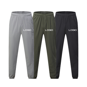 Pantalones de chándal de poliéster personalizados al por mayor, pantalones impermeables ajustados para hacer ejercicio y senderismo, pantalones atléticos para correr y correr para hombre - Product Image 6