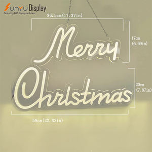 Fabricants Joyeux Noël enseigne au néon personnalisée mots de lumière au néon led panneau de signalisation suspendu panneau lumineux au néon décoration murale - Product Image 4