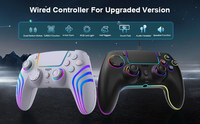 Manette de jeu sans fil BT P5 pour PS5, lumières RGB, moteur de vibration, détection de mouvement, boutons arrière programmables