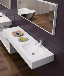 Hôtel <span class=keywords><strong>WC</strong></span> blanc solide surface intégrée profonde salle de bain acrylique lavabo éviers - Product Image 5