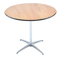 Table haute de bar extérieure en contreplaqué style ferme moderne pour balcon, table de cocktail pour mariage et comptoir DJ