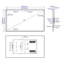Nueva Tableta de Escritorio Empresarial de 24 Pulgadas, Android 11, 2G+16G, Wi-Fi, Sistema POS para Minoristas, Kiosco Táctil, Uso Industrial, Cámara FHD