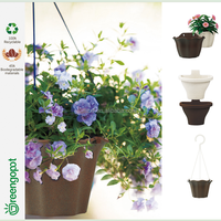 Pot de fleurs extérieur en WPC léger, durable, écologique et biodégradable, aspect bois, pour la maison, le jardin et la pépinière, design XF-J002