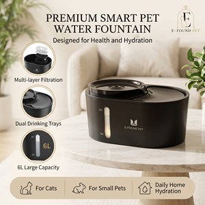 เครื่องให้น้ำแมวอัตโนมัติ ความจุขนาดใหญ่ 6 ลิตร พร้อมถาดกรองคู่ และไฟกลางคืนแบบเงียบพิเศษ OEM - Product Image 3