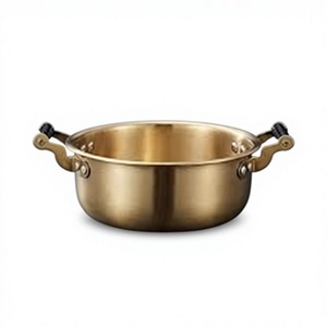 Premium <b>Copper</b> <b>Sauce</b> <b>Pan</b> with Double Ear Handles Portable 1-2L Capacity - Product Image 1
