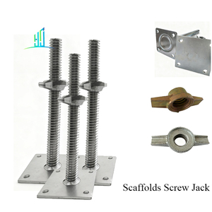 Điều chỉnh mức độ Jack cơ sở thép giàn giáo cho xây dựng thang bộ phận cho kho hội thảo vật liệu xây dựng Jack cơ sở - Product Image 3