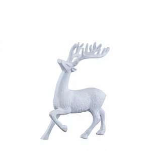 Escultura Moderna de Reno con Astas Blancas, Figura Decorativa de Hierro Hecha a Mano para Mesa, Decoración para Sala de Estar, Eventos Navideños - Product Image 1