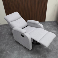 Chaise simple manuelle de canapé de Recliner de salon moderne confortable gris doux de tissu