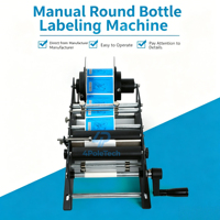 Équipement d'étiquetage manuel à faible coût, étiqueteuse manuelle pour bouteilles rondes, pour l'emballage en petite entreprise