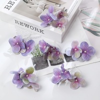 Bunga Buatan Semanggi Empat Daun, Aksesoris Pakaian Hydrangea, Jepit Rambut DIY, Kotak Permen Pernikahan, Dekorasi Suvenir Pesta